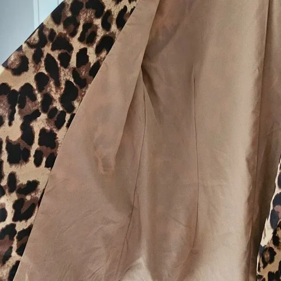 Leopard Satin Blazer - Picture 5 of 6